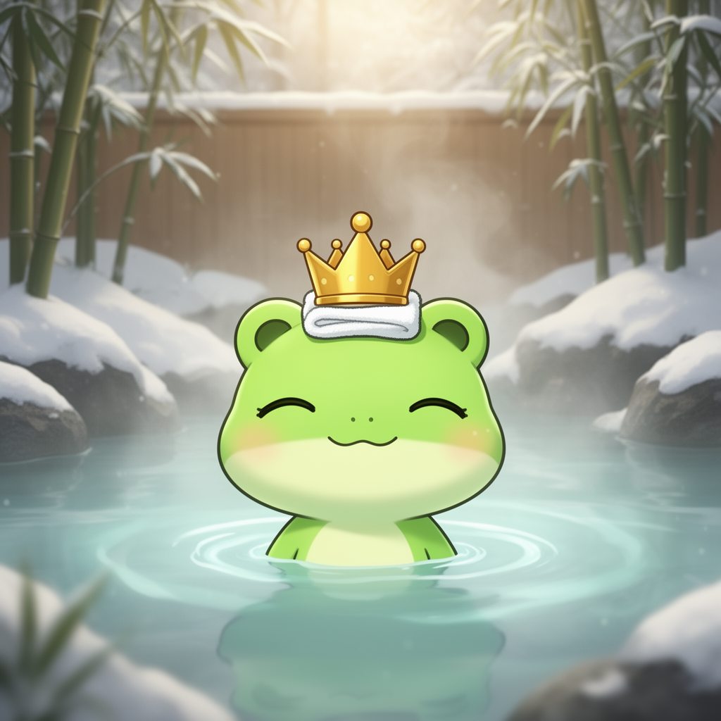 Baby PEPE in a hot spring