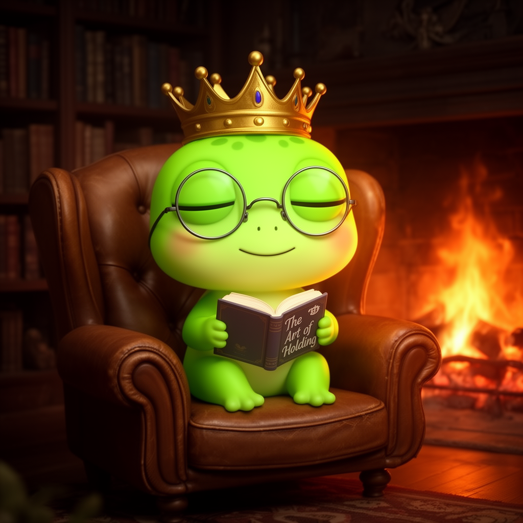 Baby PEPE reading The Art of Holding